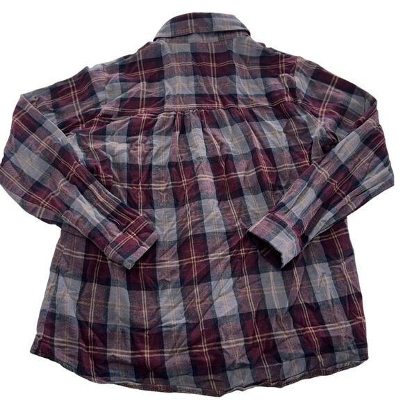 Brandy Melville Shirt Womens Small Red Plaid Flannel Button Up 100% Cotton - Picture 2 of 6